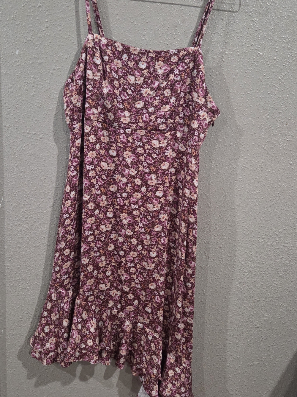 Mauve Floral Spaghetti Strap Sundress